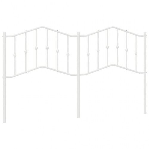 Sengegavl i metal 160 cm - hvid