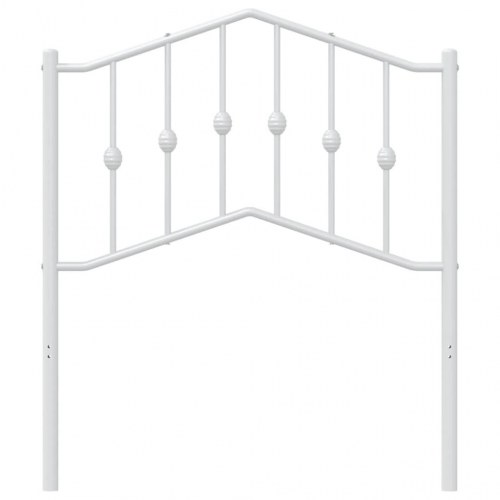 Sengegavl i metal 80 cm - hvid