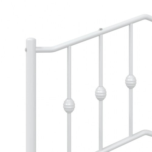 Sengegavl i metal 107 cm - hvid