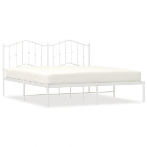 Sengeramme med sengegavl 180 x 200 cm - hvid