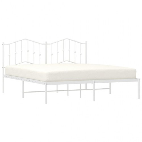 Sengeramme med sengegavl 180 x 200 cm - hvid