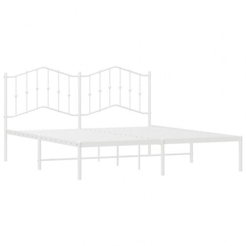 Sengeramme med sengegavl 180 x 200 cm - hvid