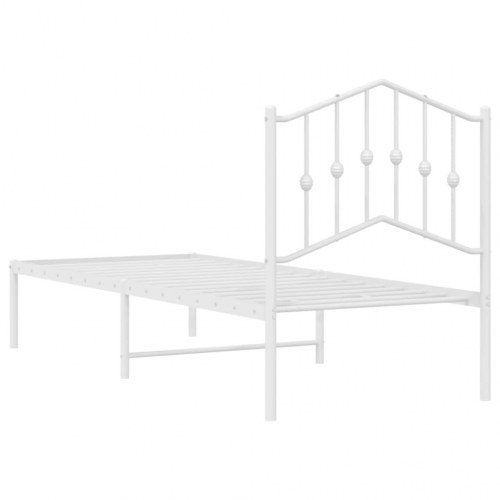 Sengeramme med hovedgærde 75 x 190 cm - hvid