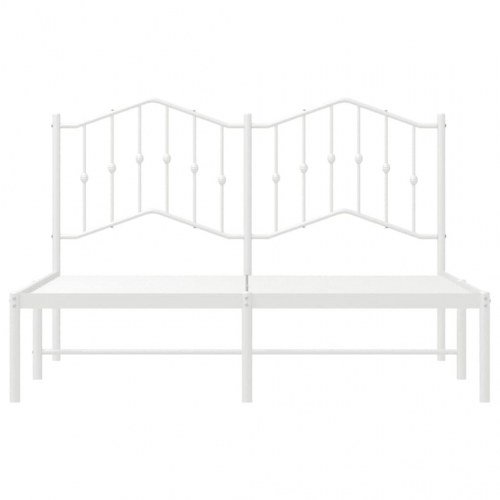 Sengeramme med sengegavl 135 x 190 cm - hvid