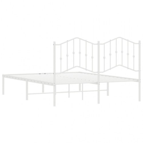 Sengeramme med sengegavl 135 x 190 cm - hvid