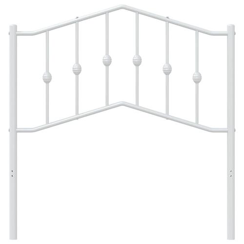 Sengegavl 90 cm metal hvid