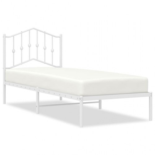 Sengeramme med sengegavl 90 x 190 cm - hvid