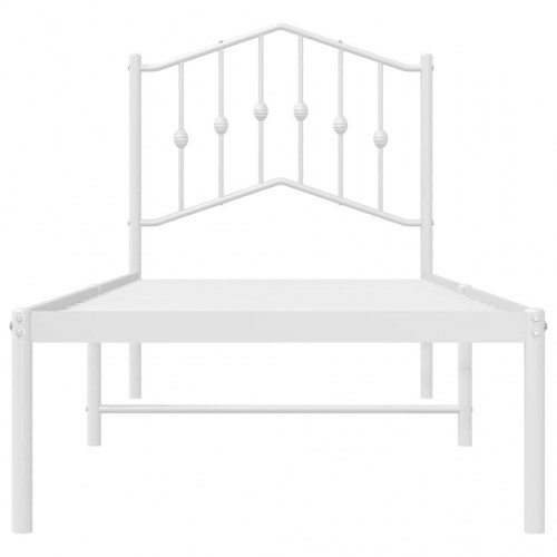 Sengeramme med sengegavl 90 x 190 cm - hvid