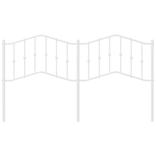 Sengegavl 180 cm metal hvid