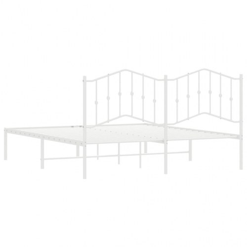 Sengeramme med sengegavl 183 x 213 cm - hvid