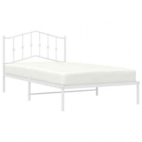 Sengeramme med sengegavl 107 x 203 cm - hvid