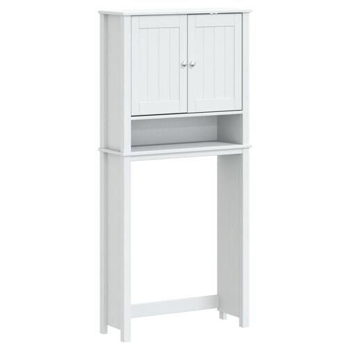 Skab til badeværelse BERG 76x27x164,5 cm massivt træ hvid