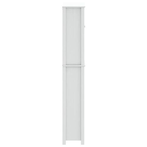 Skab til badeværelse BERG 76x27x164,5 cm massivt træ hvid