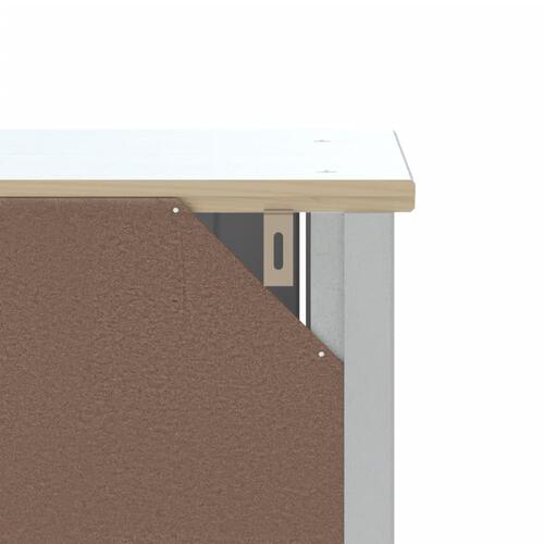 Skab til badeværelse BERG 76x27x164,5 cm massivt træ hvid