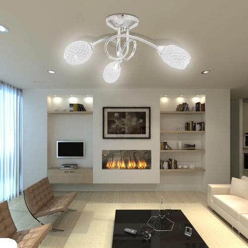 Loft lampe med akryl krystal, 3 lyskilder