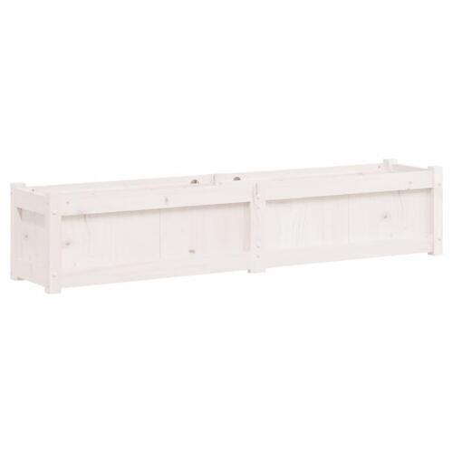 Plantekasse 150x31x31 cm massivt fyrretræ hvid