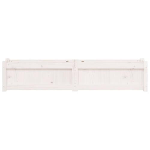 Plantekasse 150x31x31 cm massivt fyrretræ hvid
