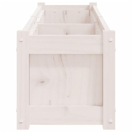 Plantekasse 150x31x31 cm massivt fyrretræ hvid