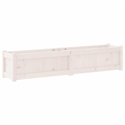Plantekasse 150x31x31 cm massivt fyrretræ hvid