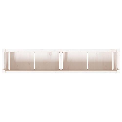 Plantekasse 150x31x31 cm massivt fyrretræ hvid
