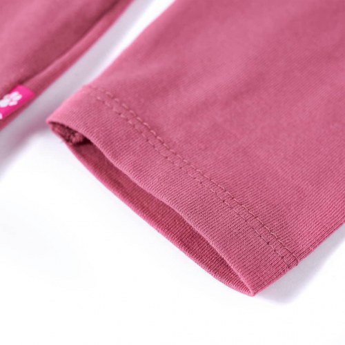 Langærmet T-shirt til børn str. 92 - pink
