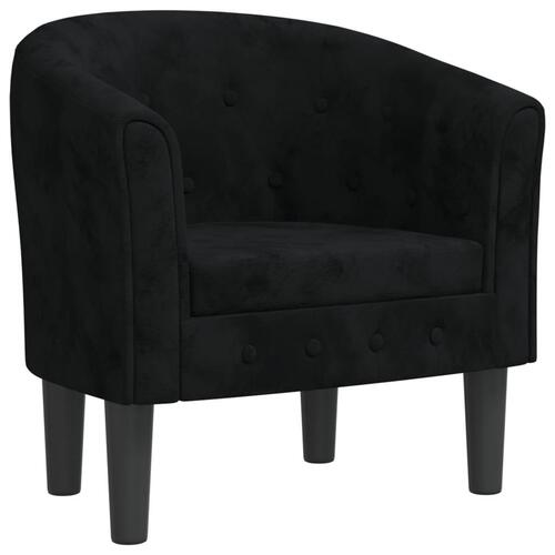 Lænestol velour sort