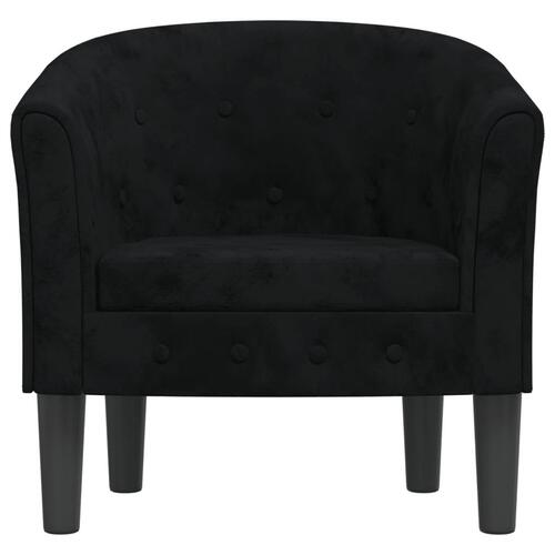 Lænestol velour sort