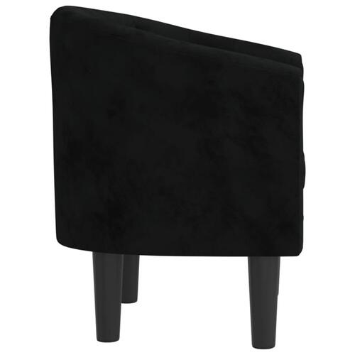 Lænestol velour sort