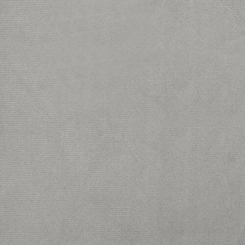 Lænestol med fodskammel velour lysegrå