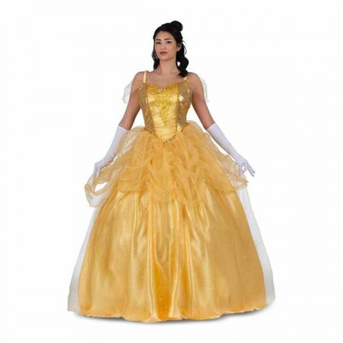 Gul prinsessekostume Belle - voksen M (3 dele)