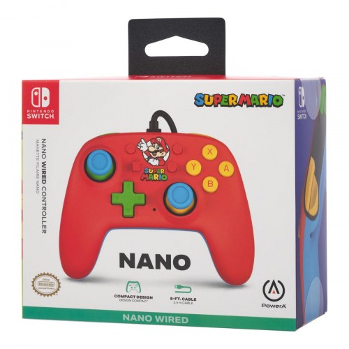 Nintendo Switch controller PowerA Nano - kablet, multifarvet (Super Mario)