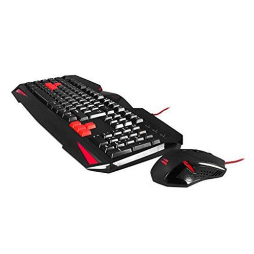 Tastatur og mus Tacens MCP1 Sort Rød Monochrome Spansk qwerty