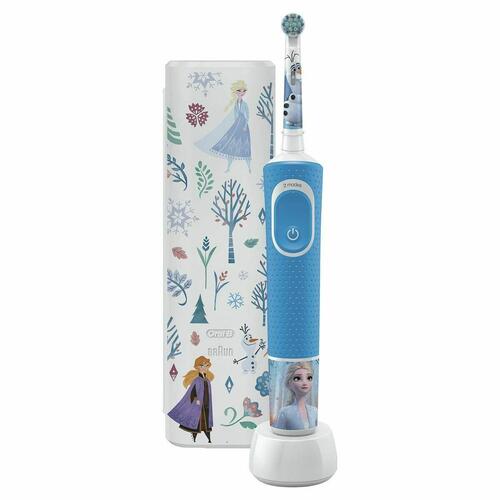 Oral-B D100 Kids elektrisk tandbørste - blå/hvid - Frozen Special Edition