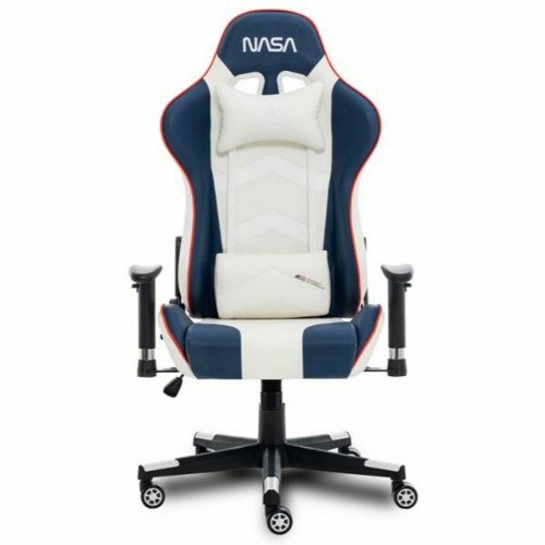 Gamerstol NASA SUPERNOVA - blå/hvid, ergonomisk