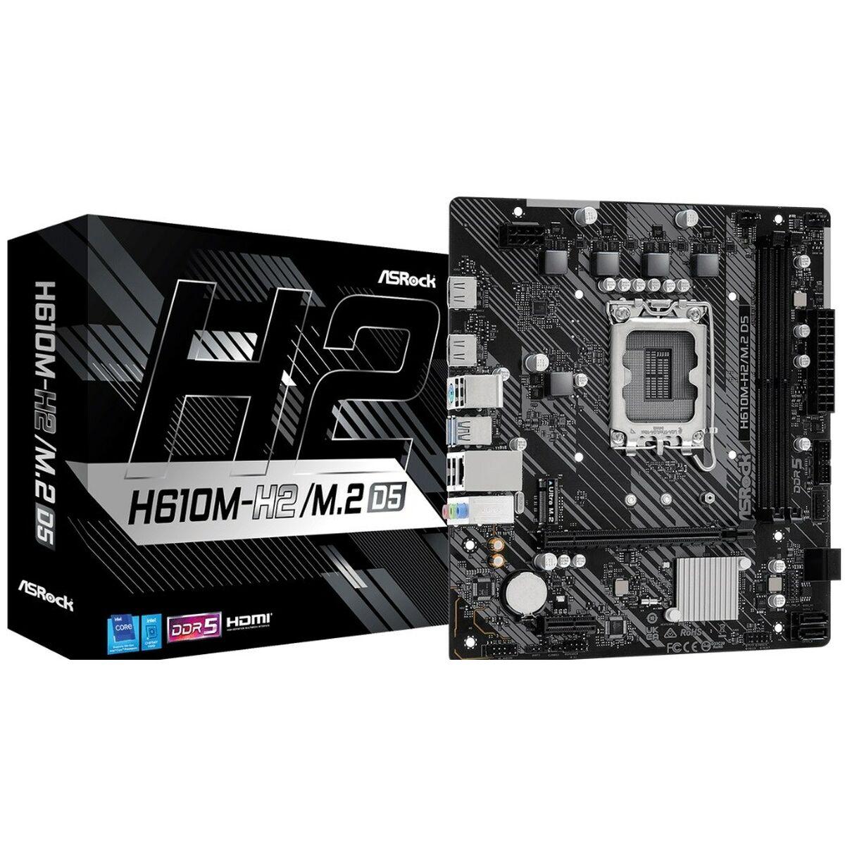 ASRock H610M-H2/M.2 D5 bundkort - LGA 1700, Intel H610, DDR5, mATX