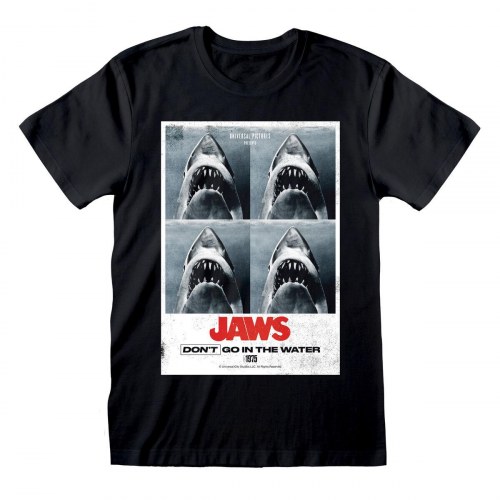 Jaws T-shirt “Don’t Go In The Water” - Sort Unisex, L