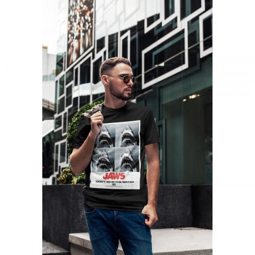Jaws T-shirt “Don’t Go In The Water” - Sort Unisex, L