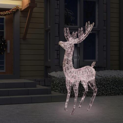 Julerensdyr med 250 LED-lys 180 cm str. XXL akryl varm hvid