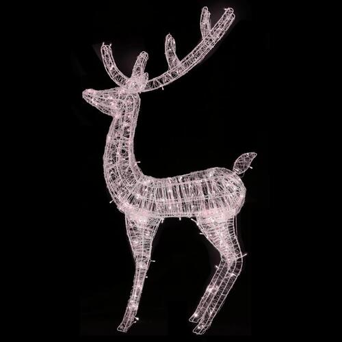 Julerensdyr med 250 LED-lys 180 cm str. XXL akryl varm hvid