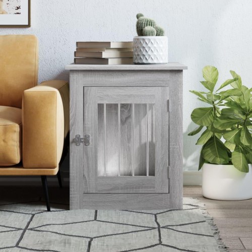 Hundebur/endebord 55×75×65 cm - konstrueret træ, grå sonoma-eg