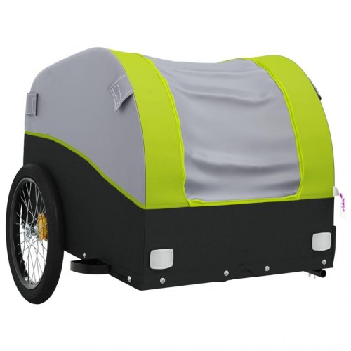Cykelanhænger 45 kg - jern, sort/grøn