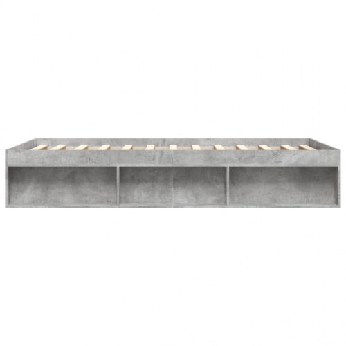 Sengeramme med opbevaring 150x200 cm - betongrå