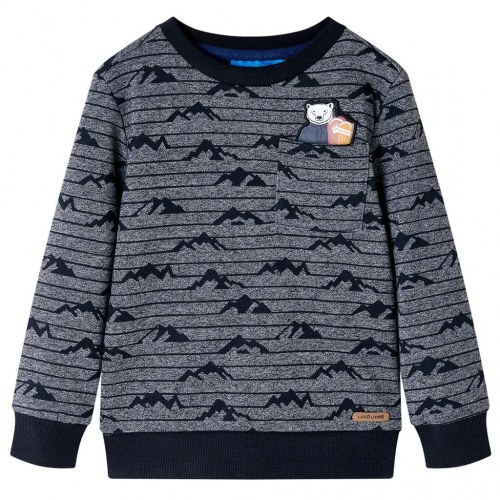 Sweatshirt til børn str. 116 - marinemeleret