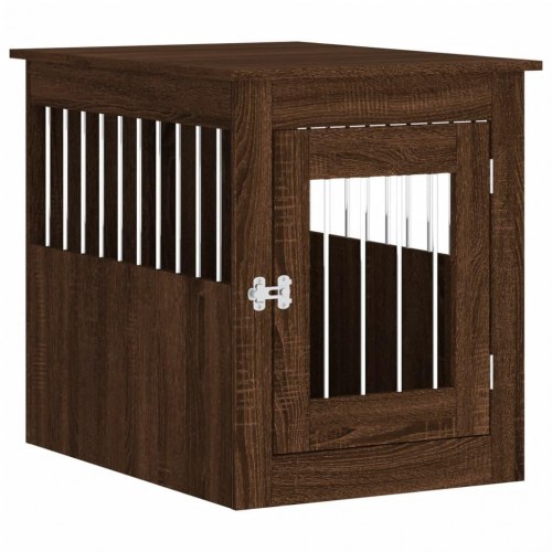 Hundebur/sidebord 55×75×65 cm i konstrueret træ - brun egetræsfarve