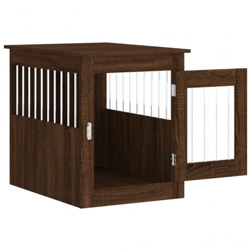 Hundebur/sidebord 55×75×65 cm i konstrueret træ - brun egetræsfarve