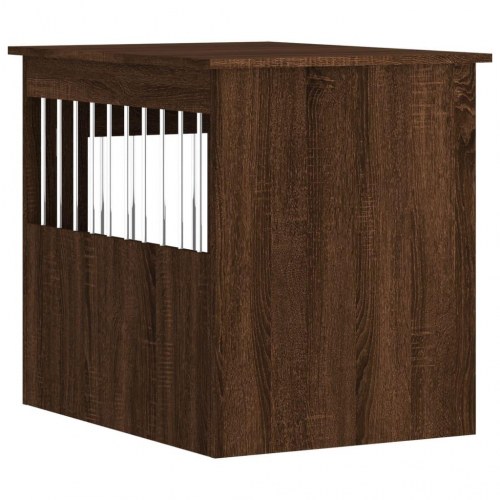 Hundebur/sidebord 55×75×65 cm i konstrueret træ - brun egetræsfarve