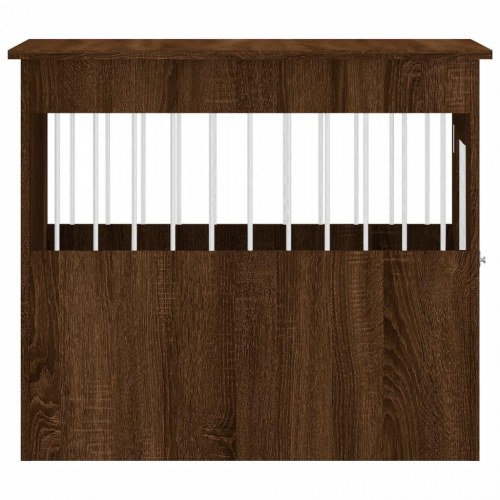 Hundebur/endebord i konstrueret træ - 55 × 80 × 68 cm, brun egetræsfarve