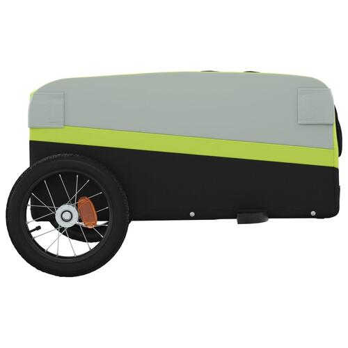 Cykelanhænger 30 kg jern sort og grøn