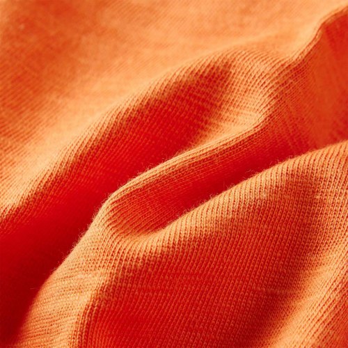 Langærmet T-shirt til børn str. 92 med racerbiler - mørk orange