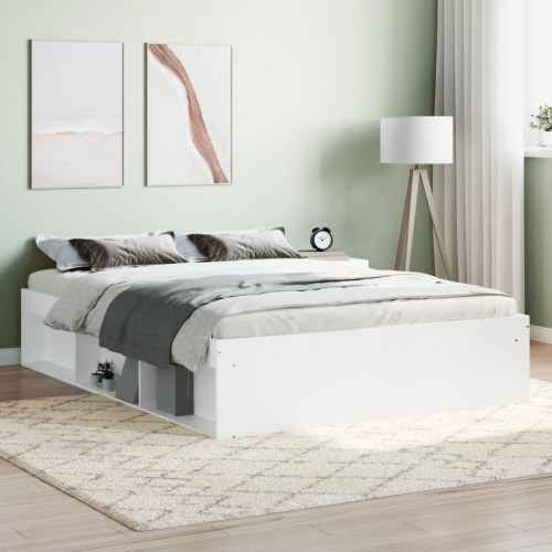 Sengeramme 135x190 cm hvid